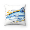 Funky Shark Ink Square Pillow 14X14 Home Decor
