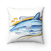 Funky Shark Ink Square Pillow Home Decor