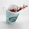 Great White Shark Nautical Green Watercolor Art Latte Mug Mug
