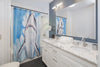 Great White Shark Watercolor Art Shower Curtain Home Decor
