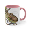 Green Brown Octopus Ink Art Accent Coffee Mug 11Oz