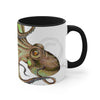 Green Brown Octopus Ink Art Accent Coffee Mug 11Oz