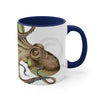 Green Brown Octopus Ink Art Accent Coffee Mug 11Oz