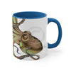 Green Brown Octopus Ink Art Accent Coffee Mug 11Oz