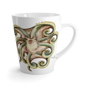 Green Cute Octopus Art White Latte Mug 12Oz Mug