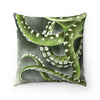 Green Grey Tentacles Square Pillow 14 X Home Decor