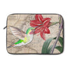 Green Hummingbird And Red Amaryllis Collage Laptop Sleeve 13