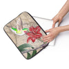 Green Hummingbird And Red Amaryllis Collage Laptop Sleeve