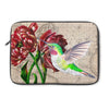 Green Hummingbird And Red Tulips Collage Laptop Sleeve 13
