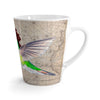 Green Hummingbird Vintage Map Tulips Latte Mug Mug