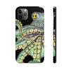 Green Kraken Octopus On Black Exotic Case Mate Tough Phone Cases Iphone 11 Pro Max