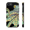 Green Kraken Octopus On Black Exotic Case Mate Tough Phone Cases Iphone 7 8