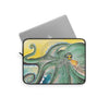 Green Octopus Blue Watercolor Laptop Sleeve