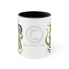 Green Octopus Compass Watercolor On White Art Accent Coffee Mug 11Oz Black /