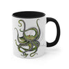 Green Octopus Dance Watercolor On White Art Accent Coffee Mug 11Oz Black /