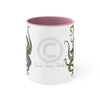 Green Octopus Dance Watercolor On White Art Accent Coffee Mug 11Oz Pink /