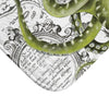 Green Octopus Nautical Map Watercolor Ink Bath Mat Home Decor