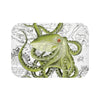 Green Octopus Nautical Map Watercolor Ink Bath Mat Small 24X17 Home Decor