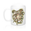 Green Octopus Nautical Watercolor Art Mug 11Oz