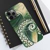 Green Octopus Tentacle Watercolor Case Mate Tough Phone Cases