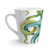 Green Octopus Tentacles Art White Latte Mug Mug