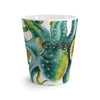 Green Octopus Tentacles Art White Latte Mug Mug