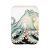 Green Octopus Tentacles Brushed Vintage Ink Art Bath Mat 24 × 17 Home Decor