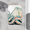 Green Octopus Tentacles Brushed Vintage Ink Art Bath Mat Home Decor