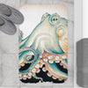 Green Octopus Tentacles Brushed Vintage Ink Art Bath Mat Home Decor