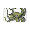 Green Octopus Tentacles Dance White Bath Mat Large 34X21 Home Decor