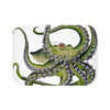 Green Octopus Tentacles Dance White Bath Mat Small 24X17 Home Decor