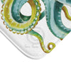 Green Octopus Tentacles Watercolor Art Bath Mat Home Decor