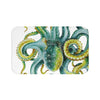Green Octopus Tentacles Watercolor Art Bath Mat Large 34X21 Home Decor