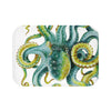 Green Octopus Tentacles Watercolor Art Bath Mat Small 24X17 Home Decor