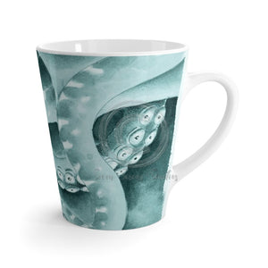 Green Octopus Tentacles Watercolor Art Latte Mug 12Oz Mug