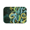 Green Octopus Tentacles Watercolor Vintage Map Chic Art Bath Mat Small 24X17 Home Decor