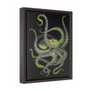 Green Octopus Vertical Framed Premium Gallery Wrap Canvas 11 × 14