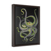 Green Octopus Vertical Framed Premium Gallery Wrap Canvas 12 × 16