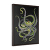 Green Octopus Vertical Framed Premium Gallery Wrap Canvas 18 × 24