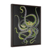 Green Octopus Vertical Framed Premium Gallery Wrap Canvas 20 × 24