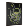 Green Octopus Vertical Framed Premium Gallery Wrap Canvas 24 × 30