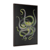 Green Octopus Vertical Framed Premium Gallery Wrap Canvas 24 × 36