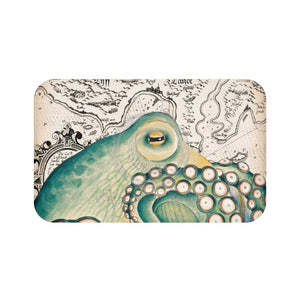 Green Octopus Vintage Chic Bath Mat Large 34X21 Home Decor