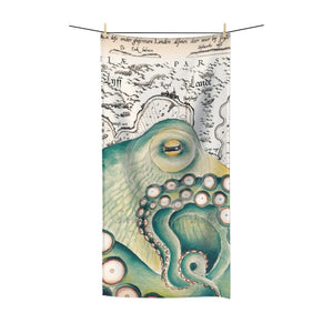 Green Octopus Vintage Chic Polycotton Towel 36X72 Home Decor