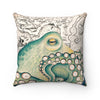 Green Octopus Vintage Chic Square Pillow Home Decor