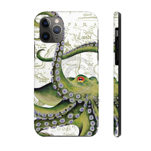 Green Octopus Vintage Map Case Mate Tough Phone Cases Iphone 11 Pro