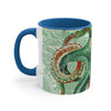 Green Octopus Vintage Map Watercolor Art Accent Coffee Mug 11Oz