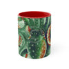 Green Octopus Vintage Map Watercolor Art Accent Coffee Mug 11Oz