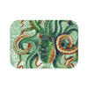 Green Octopus Vintage Map Watercolor Art Bath Mat 24 × 17 Home Decor