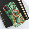 Green Octopus Vintage Map Watercolor Art Case Mate Tough Phone Cases